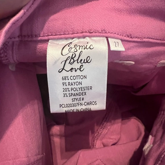 Cosmic Blue Love Camelia Rose Shorts Size 27 NWT - Picture 4 of 5